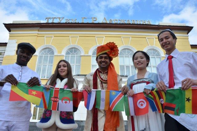 Representatives of the multinational student body at TSU Derzhavin Tambov State University Expo-Russia Vietnam 2017